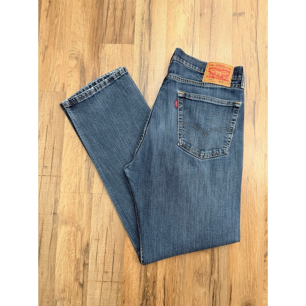 Levi's 505 Regular Fit Jeans Men's W36 L32 Blue‎ Straight Leg Denim